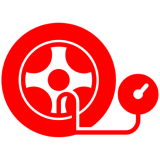 Car tire sensor alert symbol